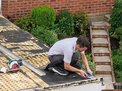 Flat roof extension Fleet